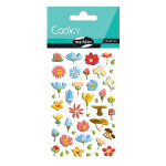 Stickers 3D Cooky fleurs x 45 pcs