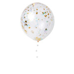 Ballons transparents contenant des confettis irisés - 8 pcs