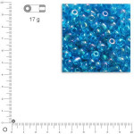 Perles de rocaille 2,6mm transparentes lustrées - Turquoise