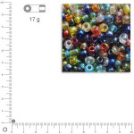 Perles de rocaille 2,6mm transparentes lustrées - Assorties
