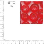 Mini perles de rocaille transparentes 2 mm - Rouge