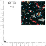 Perles de rocaille 4 mm garniture argent - Brun foncé