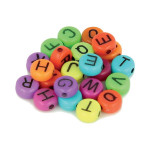 Perles alphabet vif 7 mm x 300 pcs