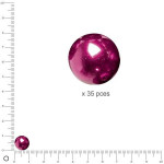 Perles Renaissance - Bordeaux - Ø 10 mm  x 35 pces