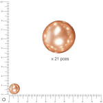 Perles Renaissance - Cachemire - Ø 12 mm  x 21 pces