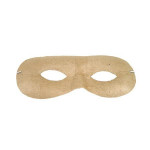 Masque forme arrondie en papier mâché - 2 x 18,5 x 7 cm