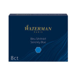 Cartouche d'encre longue 8 pcs Bleu sérénité - Waterman