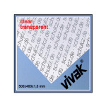 Plaque de plastique transparent 50 x 40 cm ep. 1 mm