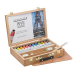 Peinture à l'huile fine Rive Gauche Coffret bois 12 tubes de 40 ml