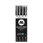 Feutre à pointe calibrée Blackliner Set n°2 de 4 pcs