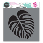 Pochoir textile Feuille tropicale - 28 x 28 cm